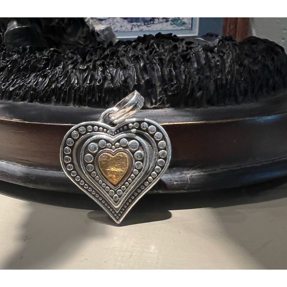 Brighton Gold and Silver Tone Heart Pendant.  Really nice.